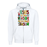 White jesus is the reason for the season Zipper Hoodie - CowhideDigitalArt