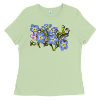 Matcha Forget Me Not Flower Illustrations Ladies Tee - LillyAllenDesigns