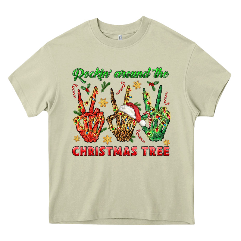 Rockin' Around The Christmas Tree Heavy Core Tee by BundleAndBundleShop | Teevron
