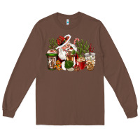 Chestnut western santa cowboy coffe cups christmas Long Sleeve Tee - CowGirlArtShop