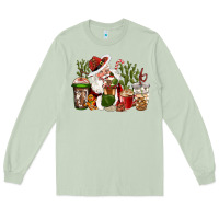 Matcha western santa cowboy coffe cups christmas Long Sleeve Tee - CowGirlArtShop
