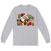 Moon Dust western santa cowboy coffe cups christmas Long Sleeve Tee - CowGirlArtShop