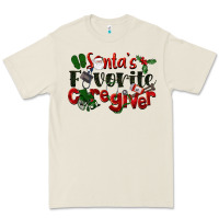 Santa's Favorite Caregiver Christmas Premium Tee | Teevron
