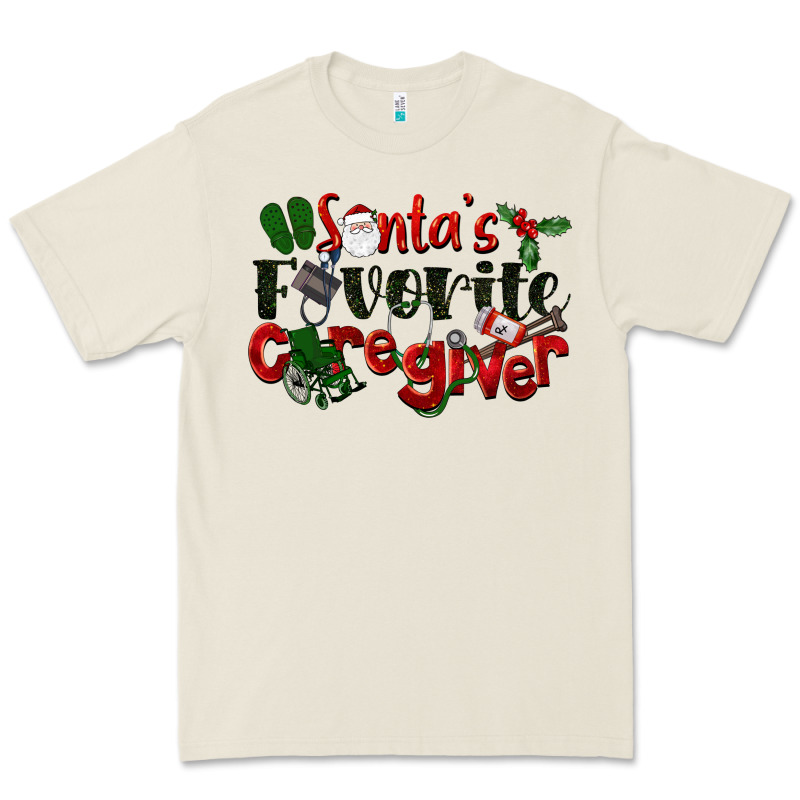 Santa's Favorite Caregiver Christmas Premium Tee by LillyAllenDesigns | Teevron