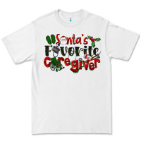 White Santa's Favorite Caregiver Christmas Premium Tee - LillyAllenDesigns
