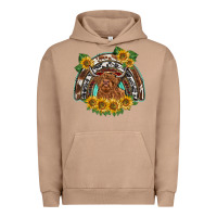 Pigment Burro scottish calf sunflowers rainbow Urban Hoodie - BarkalooDesign