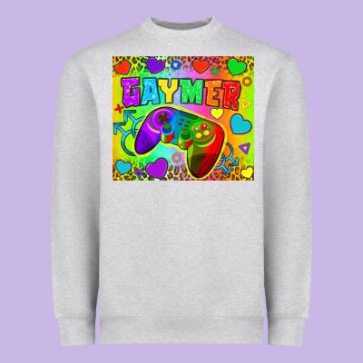 Lgbtq+ Gaymer With Hearts Tumbler Heavyweight Sweatshirt Designed By Bundleandbundleshop