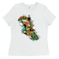 White Baja California State Of Mexico Map Ladies Tee - RanaPortraitStore