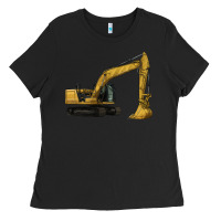 Black Excavator Ladies Tee - LillyAllenDesigns