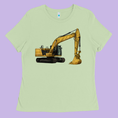 Excavator Ladies Tee Designed By Lillyallendesigns