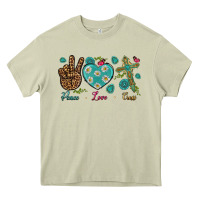 Mossy Peace Love Cross Heavy Core Tee - BundleAndBundleShop