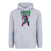 Heather Grey green goblin Heavyweight Hoodie - lanVoArt