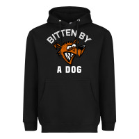Bitten By A Dog Angry Dog Bite Funny Gift Heavyweight Hoodie | Teevron