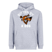 Heather Grey bitten by a dog angry dog bite funny gift Heavyweight Hoodie - lanVoArt