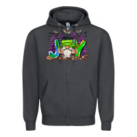 Smoke Joy Halloween Gnome Zipper Hoodie - CowhideDigitalArt