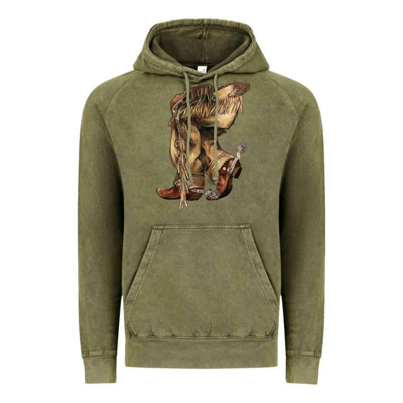 Cowboy Boots Western Vintage Hoodie by HowdyJamesFarm | Teevron