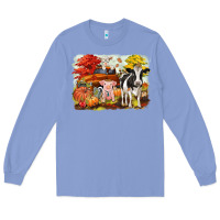 Colony Blue fall farm animals Long Sleeve Tee - CowGirlArtShop