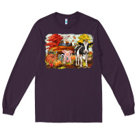 Plum fall farm animals Long Sleeve Tee - CowGirlArtShop