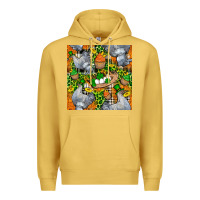 Antique Gold St. Patricks Chicken With Cupcake Leopard Premium Hoodie - FaDigitalArtStudio