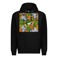 Black St. Patricks Chicken With Cupcake Leopard Premium Hoodie - FaDigitalArtStudio