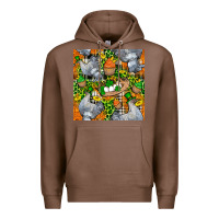 Chestnut St. Patricks Chicken With Cupcake Leopard Premium Hoodie - FaDigitalArtStudio