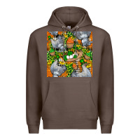 Coffee St. Patricks Chicken With Cupcake Leopard Premium Hoodie - FaDigitalArtStudio