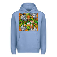 Colony Blue St. Patricks Chicken With Cupcake Leopard Premium Hoodie - FaDigitalArtStudio