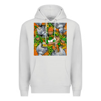 Dove Grey St. Patricks Chicken With Cupcake Leopard Premium Hoodie - FaDigitalArtStudio