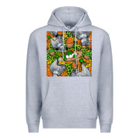 Heather Grey St. Patricks Chicken With Cupcake Leopard Premium Hoodie - FaDigitalArtStudio