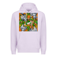 Lilac St. Patricks Chicken With Cupcake Leopard Premium Hoodie - FaDigitalArtStudio