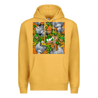 Mustard St. Patricks Chicken With Cupcake Leopard Premium Hoodie - FaDigitalArtStudio