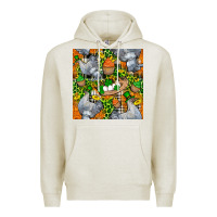 Oatmeal Heather St. Patricks Chicken With Cupcake Leopard Premium Hoodie - FaDigitalArtStudio