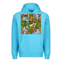Ocean Blue St. Patricks Chicken With Cupcake Leopard Premium Hoodie - FaDigitalArtStudio