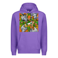 Purple St. Patricks Chicken With Cupcake Leopard Premium Hoodie - FaDigitalArtStudio