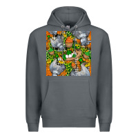 Rock St. Patricks Chicken With Cupcake Leopard Premium Hoodie - FaDigitalArtStudio