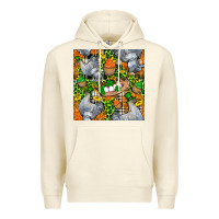 Sandshell St. Patricks Chicken With Cupcake Leopard Premium Hoodie - FaDigitalArtStudio
