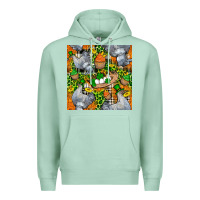Seafoam St. Patricks Chicken With Cupcake Leopard Premium Hoodie - FaDigitalArtStudio