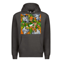 Smoke St. Patricks Chicken With Cupcake Leopard Premium Hoodie - FaDigitalArtStudio