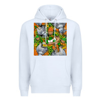 White St. Patricks Chicken With Cupcake Leopard Premium Hoodie - FaDigitalArtStudio