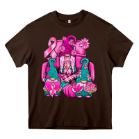 Chocolate Brown Breast Cancer Gnomies Truck Heavy Core Tee - BundleAndBundleShop