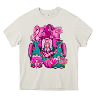 Cream Breast Cancer Gnomies Truck Heavy Core Tee - BundleAndBundleShop