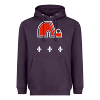 Plum vintage quebec hockey   retro nordiques Heavyweight Hoodie - lanVoArt