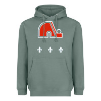 Sage vintage quebec hockey   retro nordiques Heavyweight Hoodie - lanVoArt