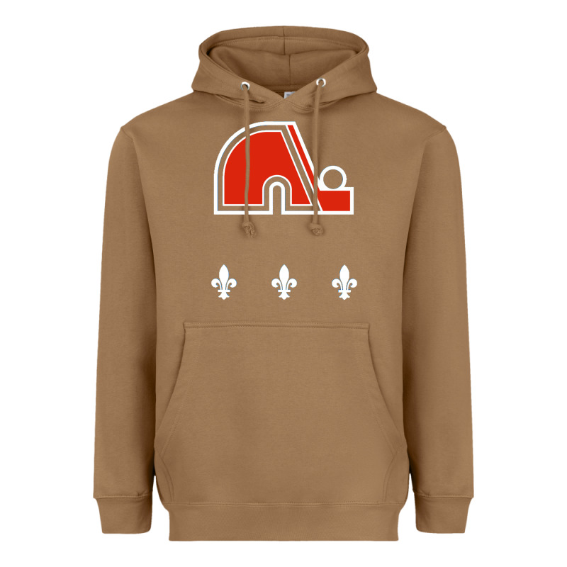 Vintage Quebec Hockey   Retro Nordiques Heavyweight Hoodie by lanVoArt | Teevron
