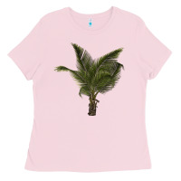 Bubblegum Pink palm tree Ladies Tee - LillyAllenDesigns