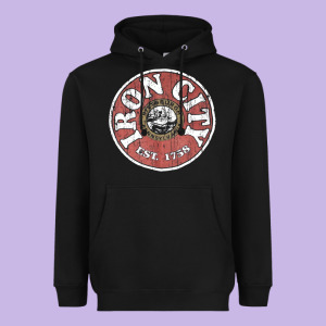 Vintage Retro Iron City(beer) Proof Heavyweight Hoodie Designed By Lanvoart