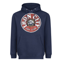 Navy vintage retro iron city(beer) proof Heavyweight Hoodie - lanVoArt