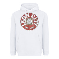 White vintage retro iron city(beer) proof Heavyweight Hoodie - lanVoArt