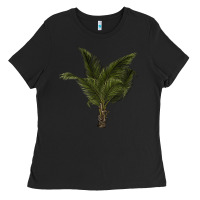 Black palm tree Ladies Tee - LillyAllenDesigns