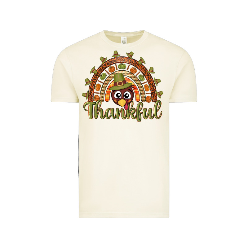 Turkey Rainbow Thankful Thanksgiving Vintage Tee by NancyCooperArtShop | Teevron